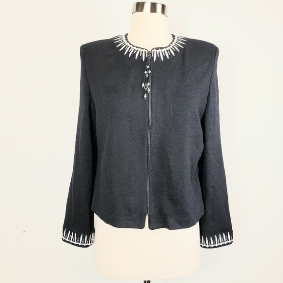 St John Evening Jeweled Embroidered 
